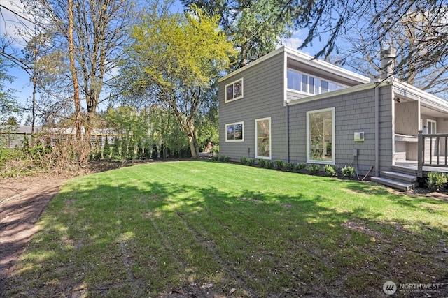 1825 112th Ave NE, Bellevue, WA 98004 - rear view of property with a lawn
