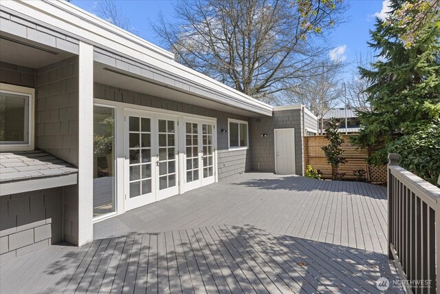 1825 112th Ave NE, Bellevue, WA 98004 - deck with french doors