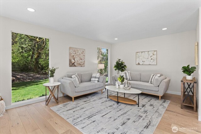 1825 112th Ave NE, Bellevue, WA 98004 - living area with light wood-type flooring and recessed lighting