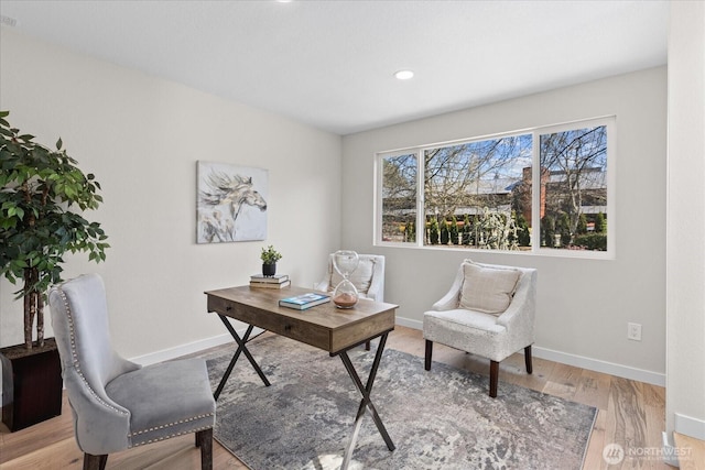 1825 112th Ave NE, Bellevue, WA 98004 - home office featuring baseboards, recessed lighting, and light wood-style floors