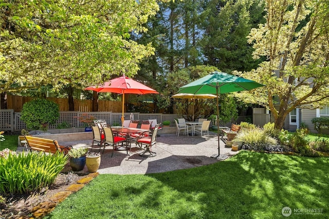 view of patio / terrace with fence