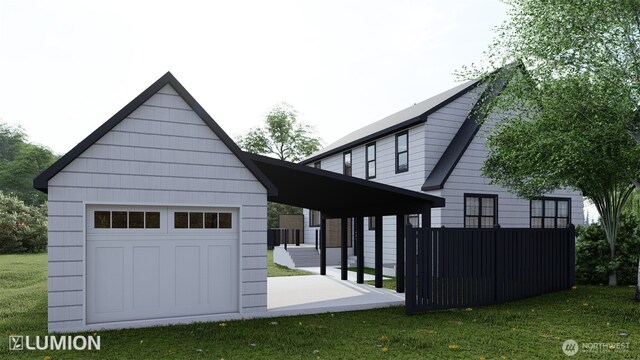 417 N Columbia St, Chelan, WA 98816 - view of front of property featuring an outbuilding and a front yard
