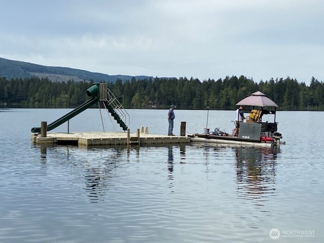 21901 N Clearlake Blvd SE, Yelm, WA 98597 - dock featuring a forest view and a water view