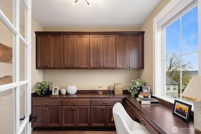 home office with built in study area