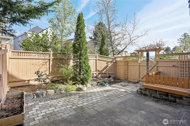 view of patio / terrace featuring a fenced backyard