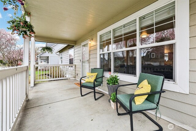 view of patio with covered porch