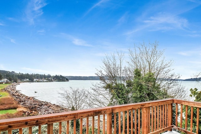 13574 S Green St, Anacortes, WA 98221 - wooden terrace with a water view