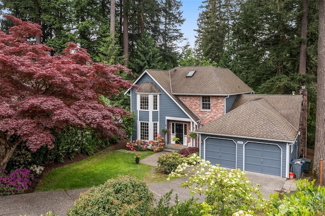 4381 239th Pl SE, Sammamish, WA 98029 - view of front of property featuring an attached garage, driveway, roof with shingles, and a front yard
