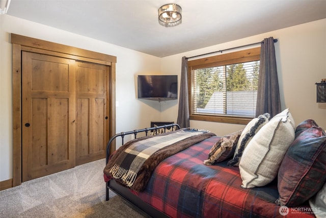 bedroom with carpet flooring