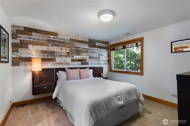 17884 S Angeline Ave NE, Suquamish, WA 98392 - bedroom with carpet floors and an accent wall