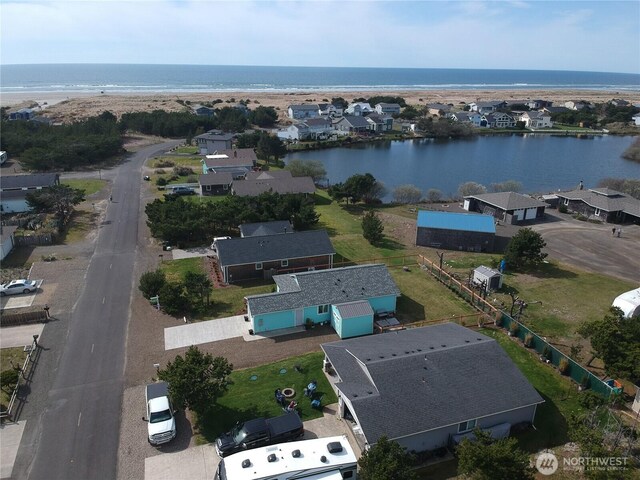 801 340th Pl, Ocean Park, WA 98640 - birds eye view of property with a water view