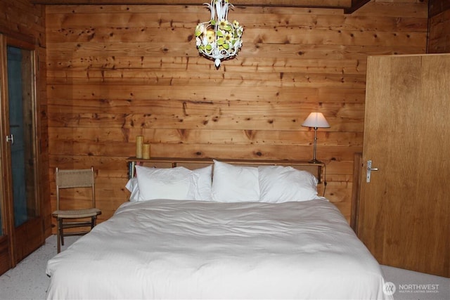 23 Brown Is, Brown Island, WA 98250 - bedroom with wood walls and carpet