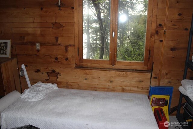 23 Brown Is, Brown Island, WA 98250 - bedroom featuring wooden walls