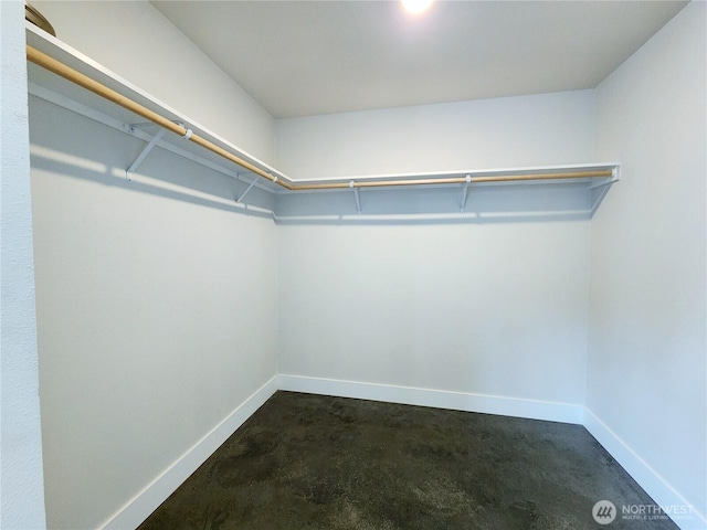 view of walk in closet