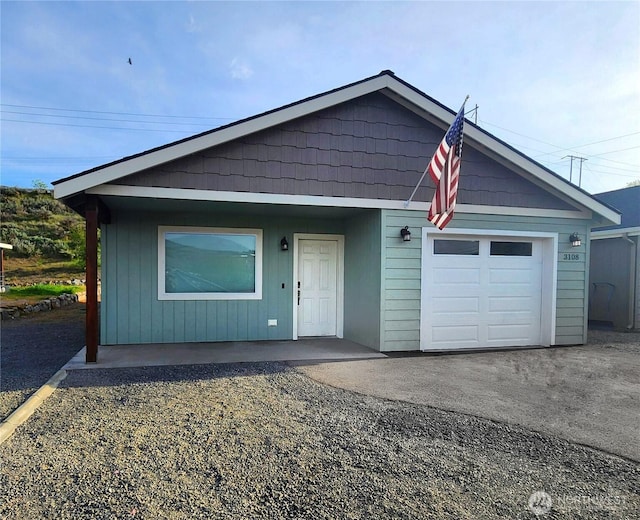 view of front of house with an attached garage
