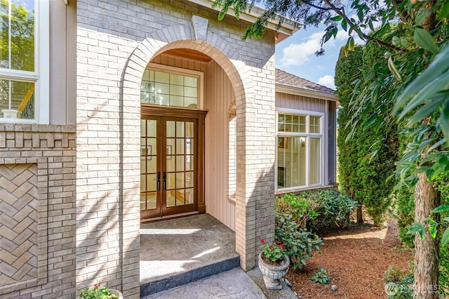 15832 SE 45th St, Bellevue, WA 98006 - entrance to property featuring brick siding and french doors
