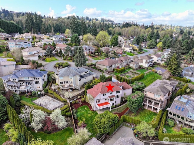 15832 SE 45th St, Bellevue, WA 98006 - drone / aerial view with a residential view