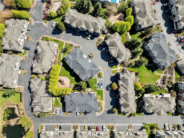 bird's eye view with a residential view