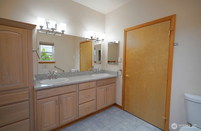 230 Choice Loop, Sequim, WA 98382 - bathroom featuring double vanity and tile patterned floors
