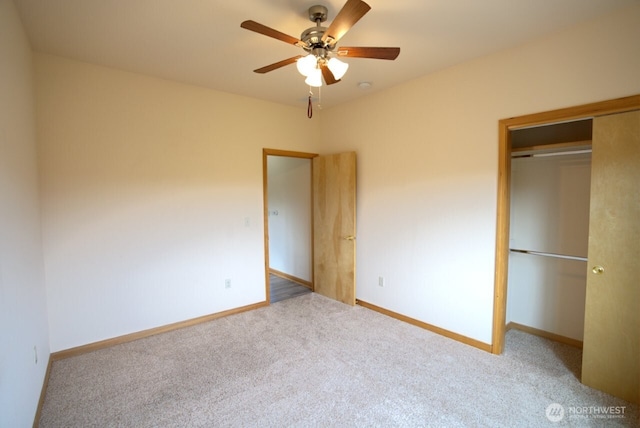 230 Choice Loop, Sequim, WA 98382 - unfurnished bedroom with carpet floors, a closet, and ceiling fan
