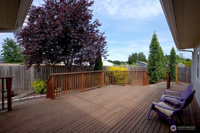 230 Choice Loop, Sequim, WA 98382 - wooden deck with a fenced backyard