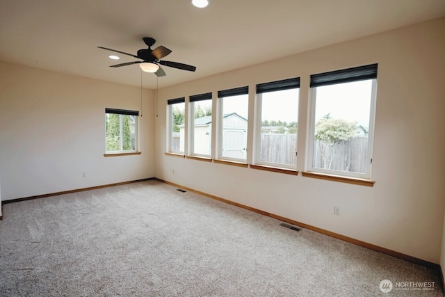 230 Choice Loop, Sequim, WA 98382 - unfurnished room featuring carpet, ceiling fan, and recessed lighting