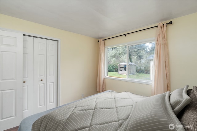 bedroom with a closet