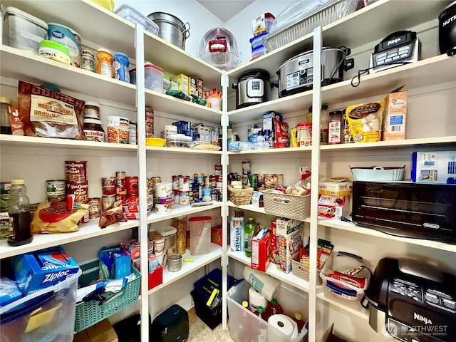 view of storage area