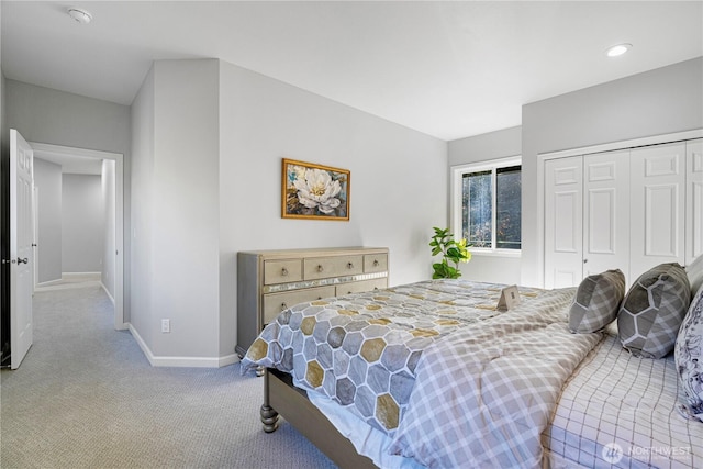 17955 SE 60th St, Bellevue, WA 98006 - bedroom with a closet, carpet, and baseboards