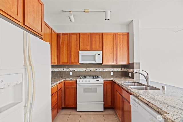 109 2nd St S Unit 337, Kirkland, WA 98033 - kitchen featuring brown cabinetry, a sink, and white appliances