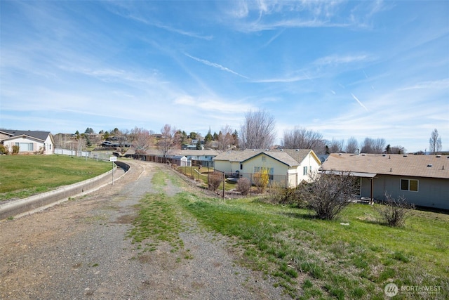 exterior space with a residential view