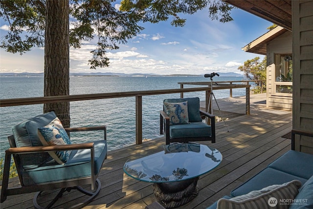 681 Smugglers Cove Rd, Friday Harbor, WA 98250 - deck with a water view