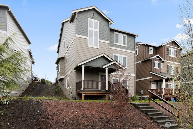 6733 Birdseye Ave NE, Lacey, WA 98516 - view of front of property with stairs and covered porch