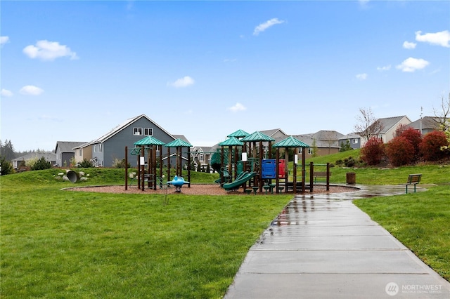 6733 Birdseye Ave NE, Lacey, WA 98516 - communal playground with a yard and a residential view