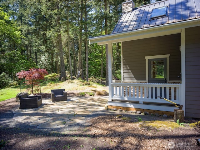 view of patio with a porch