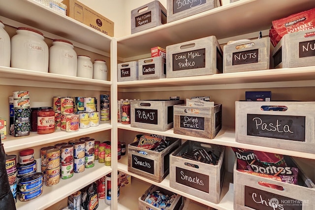 view of storage area