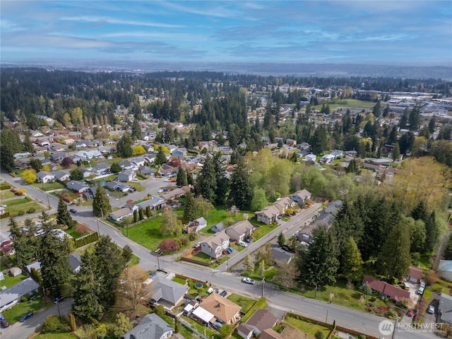 bird's eye view with a residential view