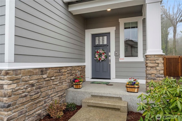 26334 203rd Pl SE, Covington, WA 98042 - doorway to property with stone siding