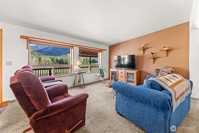 view of carpeted living room