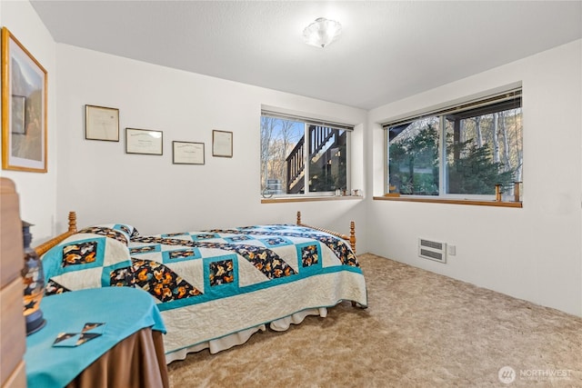 bedroom with carpet