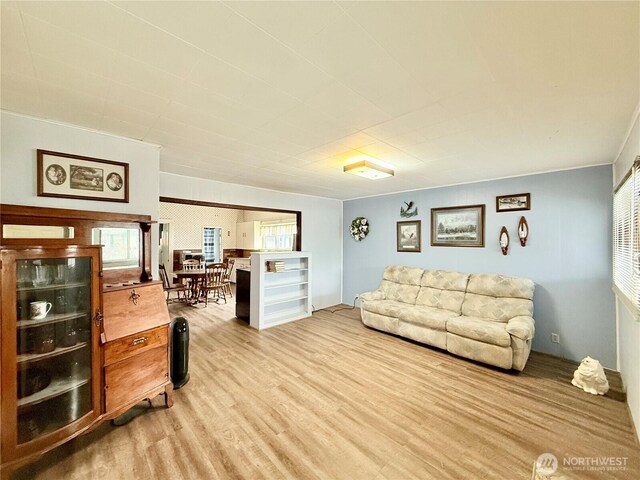 21 Cummings Ave, Elma, WA 98541 - living area featuring wood finished floors and a healthy amount of sunlight