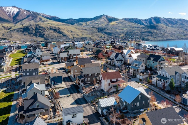 540 Porcupine Ln, Chelan, WA 98816 - drone / aerial view featuring a mountain view and a residential view