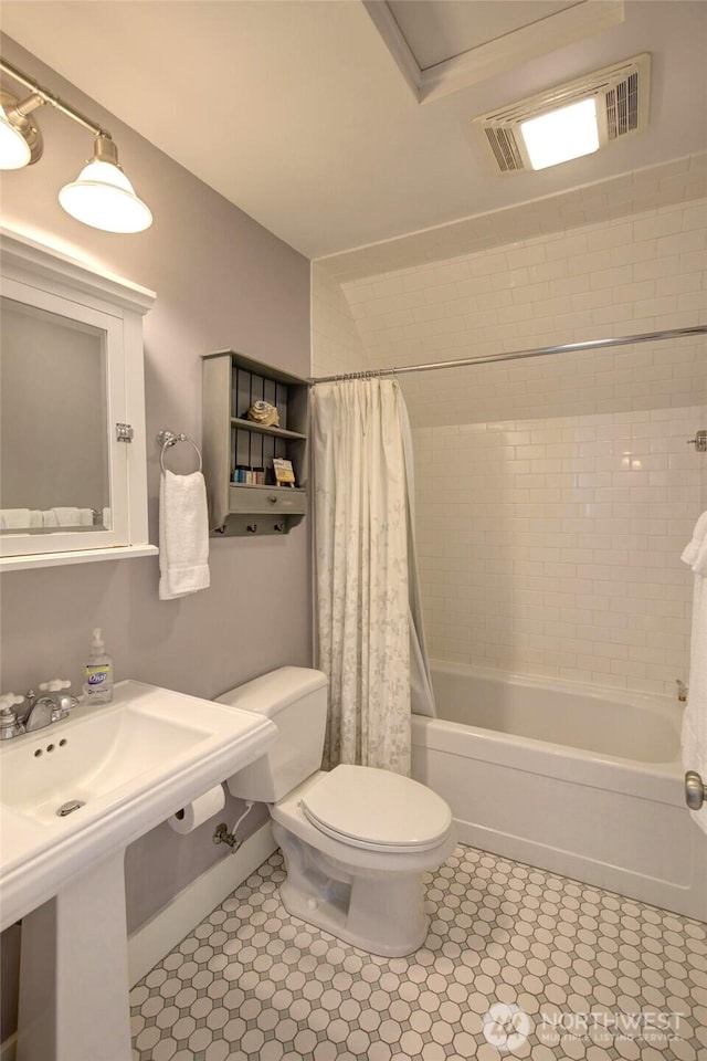 32 Madison Ln, Pacific Beach, WA 98571 - full bath with shower / bath combo and tile patterned flooring