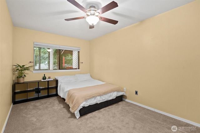 12427 129th Ave E, Puyallup, WA 98374 - bedroom with carpet flooring, a ceiling fan, and baseboards