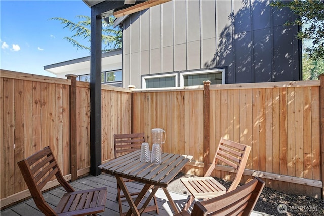 view of patio / terrace with fence