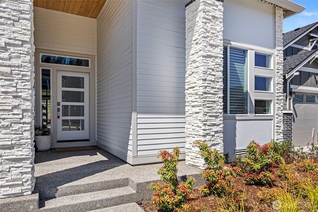 6346 Marymere Rd SW, Port Orchard, WA 98367 - entrance to property with stone siding