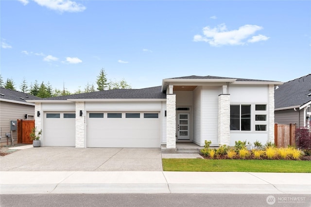 6346 Marymere Rd SW, Port Orchard, WA 98367 - prairie-style house with a garage, concrete driveway, and a shingled roof