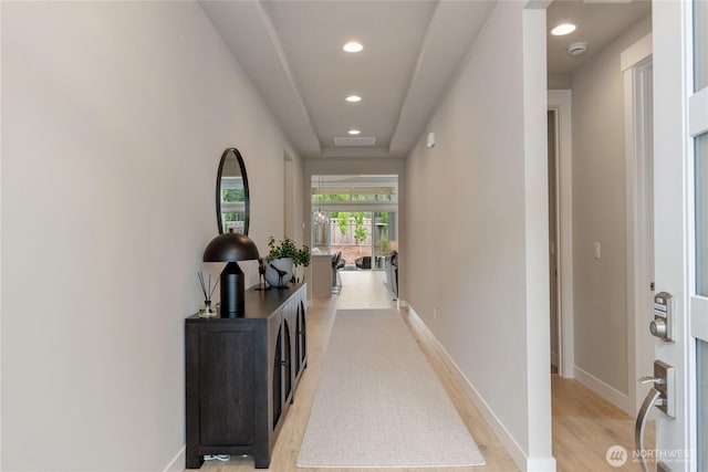 6346 Marymere Rd SW, Port Orchard, WA 98367 - hall with recessed lighting and light wood-style flooring