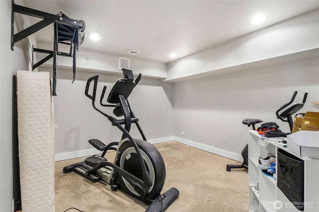6 Pelican Pl SE, Moses Lake, WA 98837 - workout area featuring recessed lighting, baseboards, and visible vents