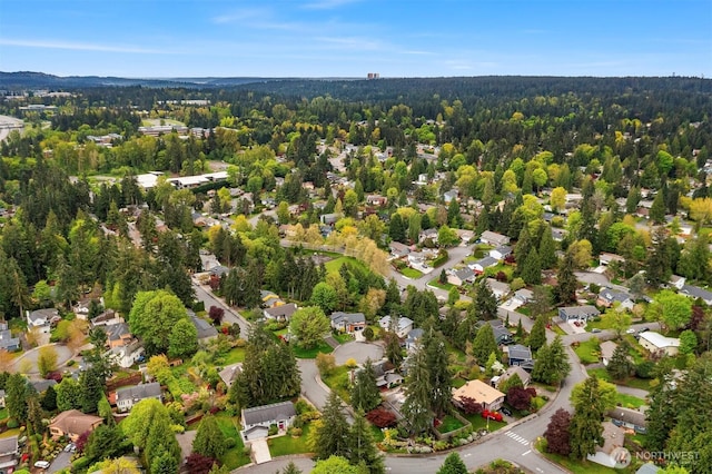 15126 NE 67th Pl, Redmond, WA 98052 - birds eye view of property with a residential view and a wooded view